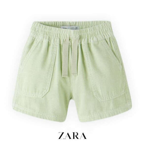 ZARA Kids | Green | BOW SHORT - Picture 1 of 6